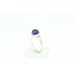 Handmade Women 925 Sterling Silver Ring Natural Cabachon Purple Amethyst Stone